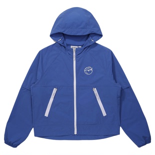 韩国高尔夫服装女士防风衣外套2026早春新款字标拉链连帽长袖上衣