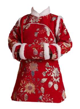 儿童唐装拜年旗袍加棉加厚汉服裙