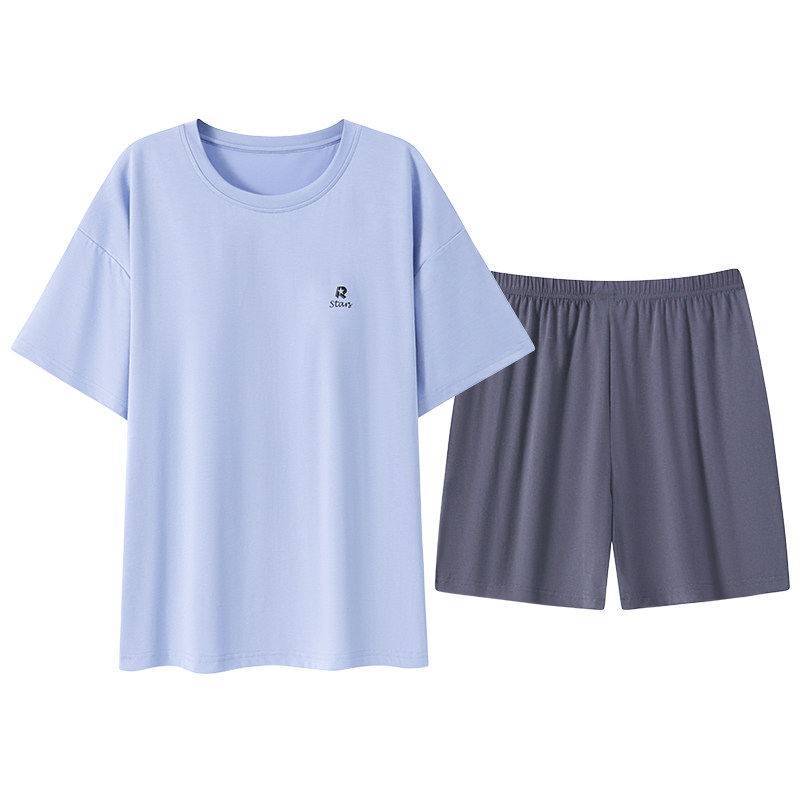 夏女睡衣自带胸垫莫代尔冰丝大码