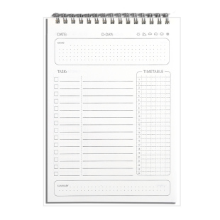 真彩上翻线圈每日计划本简约周计划表日程本学生用学习自律打卡笔记本子25考研时间管理行程todolist规划记录