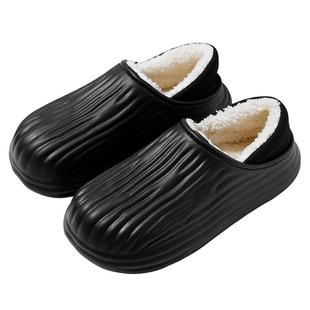 防水棉拖鞋女士冬季包跟室内居家厚底910月子鞋保暖2025棉鞋男款