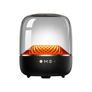 华强北桌蓝牙音响2026新款音箱琉璃超重低音炮高音质黑金电脑家用