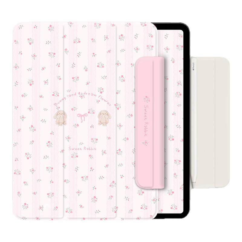 【双面夹-带搭扣】ipadair7保护壳无框磁吸ipad11代轻薄air456亲肤pro12.9少女蕾丝磁吸可拆卸air13迷你67