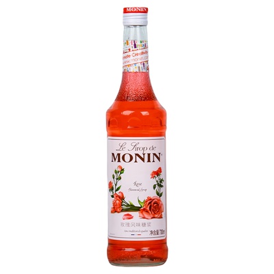 MONIN莫林玫瑰糖浆莫西多青苹果覆盆子薄荷榛果蜜露酒吧咖啡专用