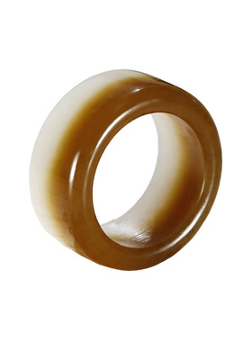 和田玉戒指男女款糖青白