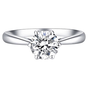 IGI培育钻石人工人造合成PT950铂金六爪一克拉钻戒女求婚戒指定制