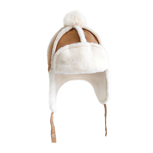 宝宝护耳帽秋冬麂皮绒雷锋帽男女童可爱婴儿保暖帽子儿童超萌加绒