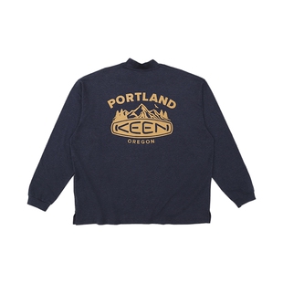 KEEN官方 男士户外 HARVEST 户外休闲半高领长袖T恤圆领