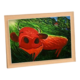 中国梵高画家姜维治愈系生命力家居玄关相框桌面书房装饰立体摆件