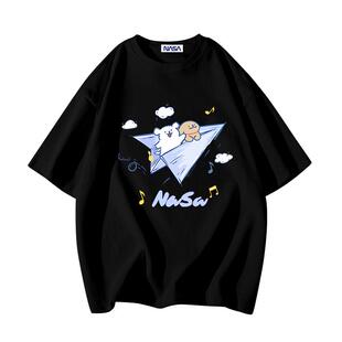 NASA STUSY美式高街2026新款夏装男款上衣服情侣潮牌男士短袖T恤