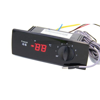 引线数显冷柜冰箱电子温控器通用带调节旋钮 KT-2X+ 尺寸112*39mm