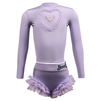 Dancebaby拉丁舞服2025新款少儿女童套装练功服表演服服装DAS840