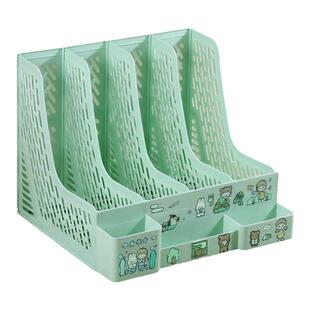 文件架桌面办公室多层资料夹档案学生整理夹办工作桌用品文具大全收纳盒收纳筐多功能分层架置物架课桌专用