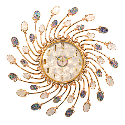 欧式轻奢贝壳装饰挂钟