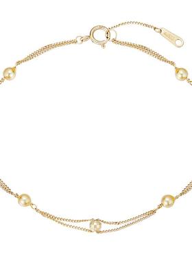 AIR-HORIZON女14K金珍珠双层手链