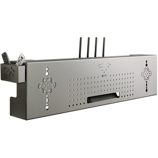 加长路由器收纳盒壁挂式机顶盒置物架免打孔WiFi光猫集线箱子遮挡