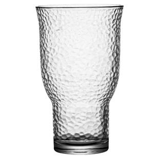 小众复古宽口玻璃杯拿铁咖啡杯大容量果汁杯气泡水杯饮品杯果茶杯