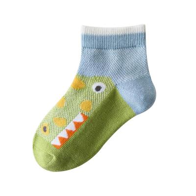 儿童袜子春夏薄棉网眼卡通恐龙袜