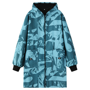 冬季防水加绒罩衣工作服男装物流搬运仓储防尘耐磨劳保服大褂外套