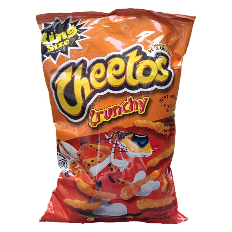 美国进口 Cheetos Puffs奇多芝士青椒火辣味松脆玉米条零食 255g