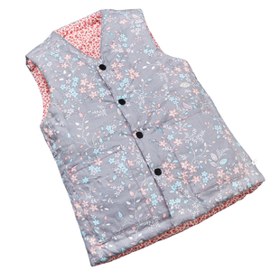 成人手工纯棉花马甲女秋冬季加厚保暖棉坎肩 妈妈内外穿背心马夹