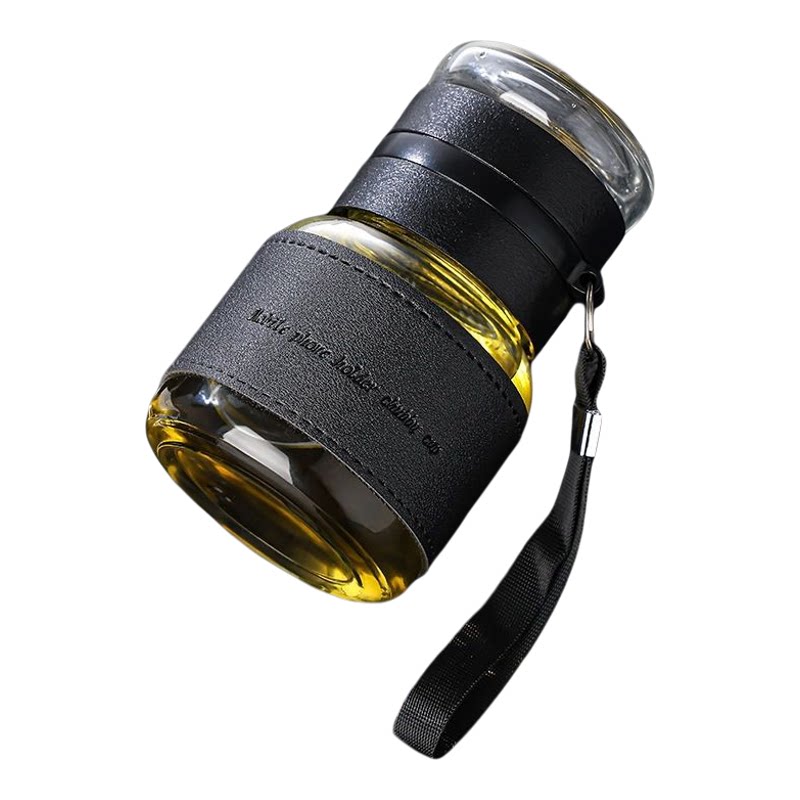 商务防漏密封360°旋转玻璃杯