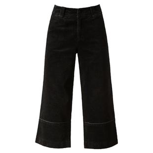 高腰灯芯绒阔腿裤女秋冬女裤新款八分裤小个子条绒裤子九分直筒裤