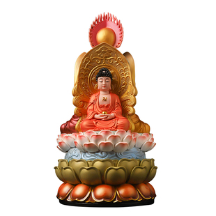戴玉堂陶瓷三世佛三面如来佛陈戴茹释迦牟尼药师阿弥陀佛佛像摆件