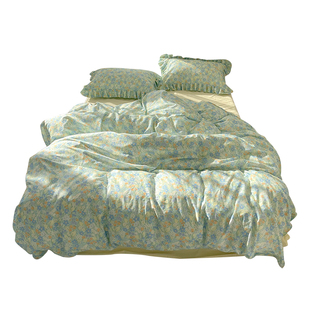 春日电影 原创小碎花全棉四件套双人单人三件套韩风ins博主氛围感