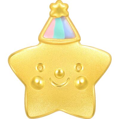 520礼物周生生Charme宝贝浪漫奇缘彩虹星转运珠足金串珠93868C
