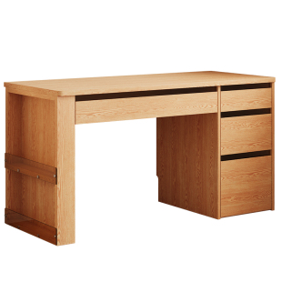 木兜家具万卷书桌卧室家用台式电脑桌实木办公写字桌学生学习桌子