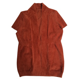 秋季新半袖马甲妈妈装仿水貂绒春秋洋气坎肩外搭中年女士针织开衫