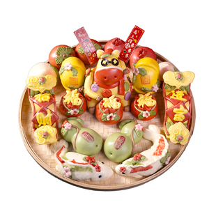 忆胶东花饽饽马年原创年货花馍礼盒手作如意大馒头非遗送礼手作