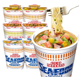 日清合味道杯面日版配方速食方便面山整箱姆合味道泡面12杯桶装