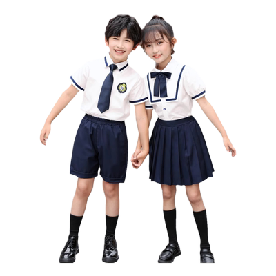 幼儿园园服夏装纯棉英伦风儿童班服小学生校服套装表演毕业照服装