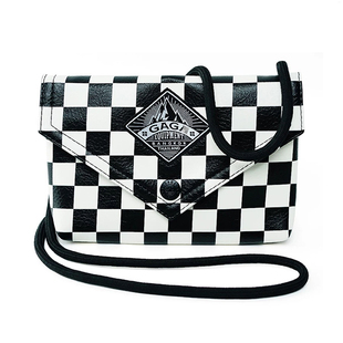 泰国潮牌迷你斜挎包黑白格子手机包日本棋盘格小包女2025