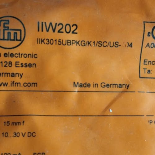 议价IIW202电感式传感器 IIB3022-BPKG/2M/PUR德国IFM易福门
