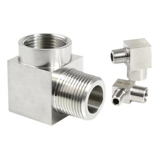 304不锈钢高压内外丝弯头90度弯头接头1分2分3分4分6分直角转接头