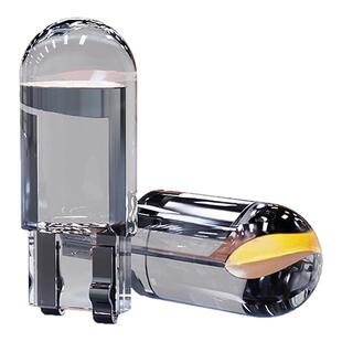 新款12V汽车24V货车t10led灯泡示宽灯牌照灯爆闪日行插泡透明小灯