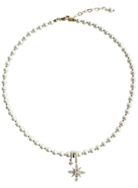 nicedream超闪八芒星珍珠项链