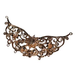 铸铜黄铜保色喜结连理璎珞锁项链发簪材料花影梦汉服婚庆配件