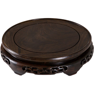 全实木花瓶茶壶酒瓶鱼缸圆形底座