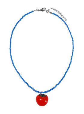 彩色水果撞色串珠项链女小众