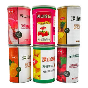 深山秀深山珍品混合装水果罐头整箱包邮一箱6瓶工厂直发