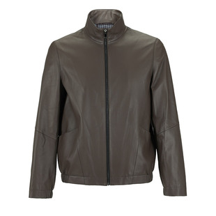 callisto卡利斯特男士秋季新款皮衣立领绵羊皮革时尚帅气夹克外套