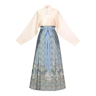 【重回汉唐花宴景】穿孔收腰国风马面裙套装明制汉服新中式日常