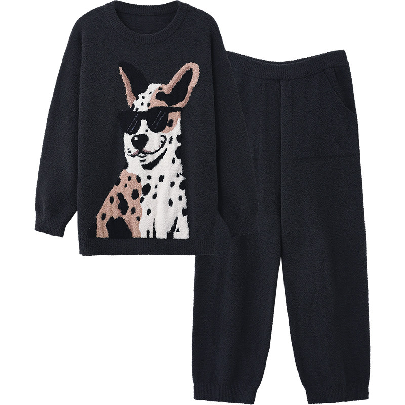 思莉太太高级感半边绒情侣家居服
