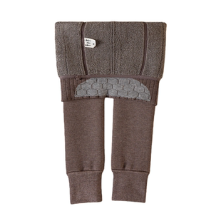 女童连裤袜儿童秋冬季竖条纹九分加绒加厚款保暖一体打底裤子宝宝