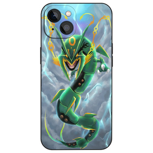 传说Mega烈空坐宝可梦神奇宝贝卡通动漫插画手机壳适用iPhone16玻璃13全包14液态硅胶12苹果15ProMax磨砂软壳