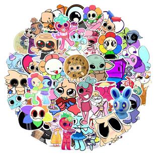 50张游戏贴纸丹迪的世界手账水杯电脑行李箱贴画 Dandy's World